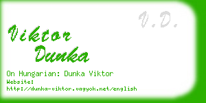 viktor dunka business card